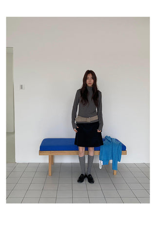 tie-neck long sleeve