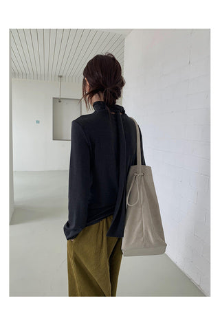 tie-neck long sleeve