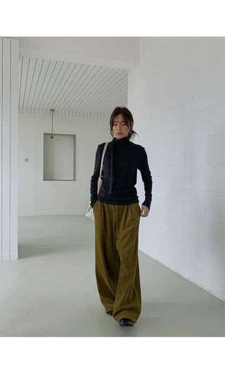 tie-neck long sleeve