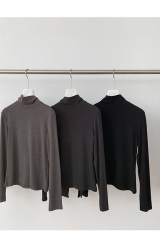 tie-neck long sleeve