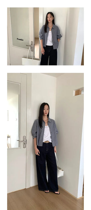 striped cardigan shirt