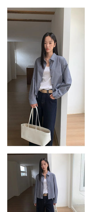 striped cardigan shirt