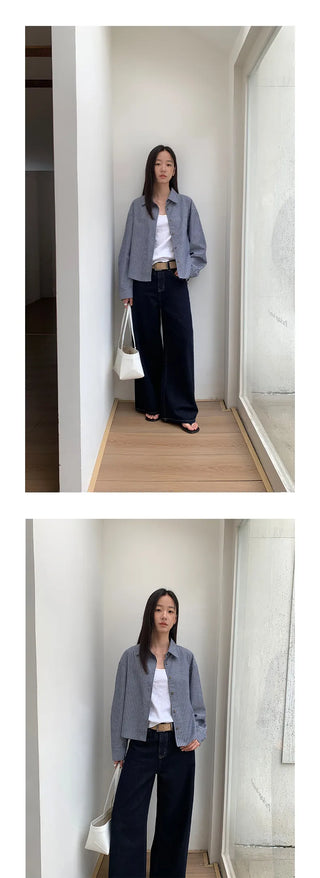 striped cardigan shirt