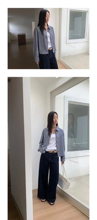 striped cardigan shirt