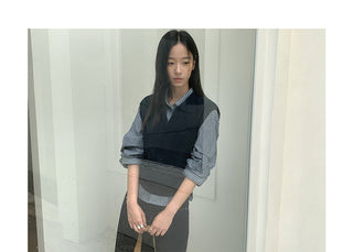 striped cardigan shirt