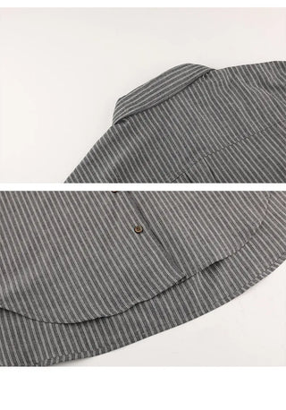 striped cardigan shirt