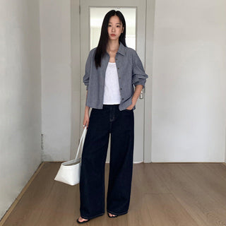 striped cardigan shirt