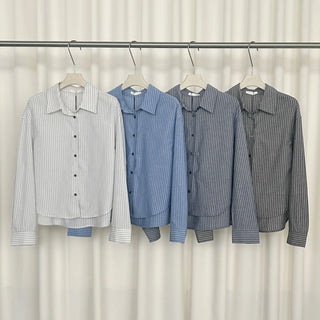 striped cardigan shirt