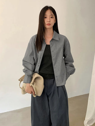 striped cardigan shirt