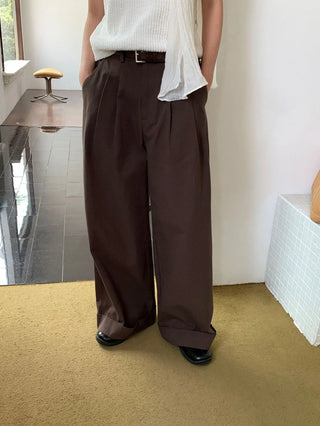 belt wide pants