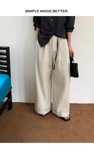 belt wide pants