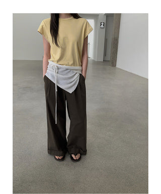 belt wide pants