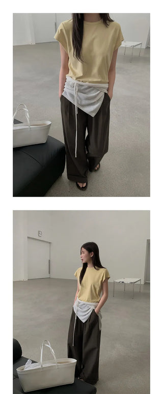 belt wide pants