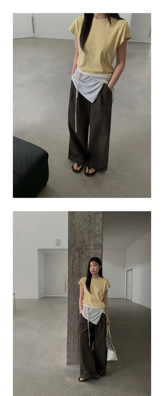 belt wide pants
