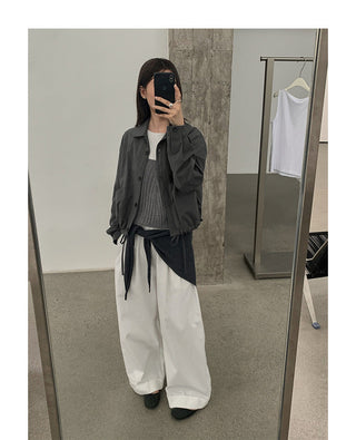belt wide pants