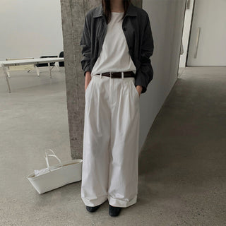 belt wide pants