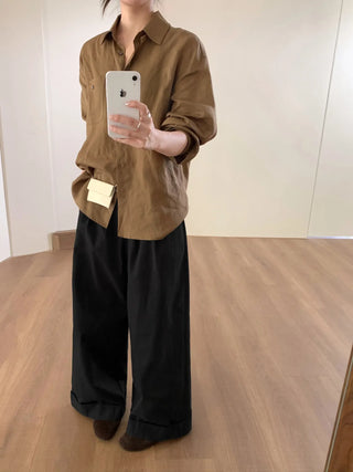 belt wide pants
