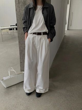 belt wide pants