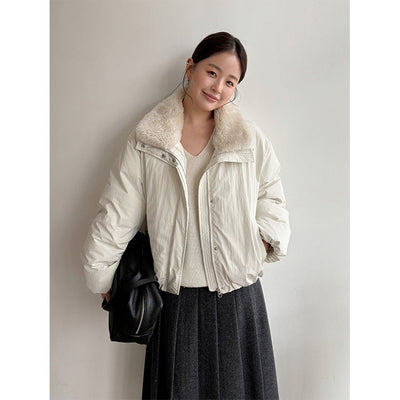 fur down jacket