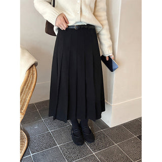 wool pleated skirt