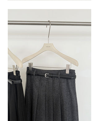 wool pleated skirt