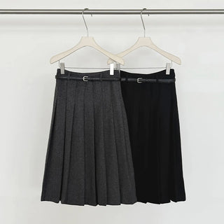 wool pleated skirt