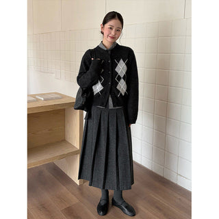 diamond knit cardigan