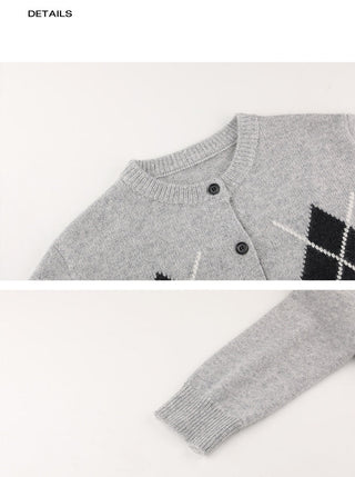 diamond knit cardigan