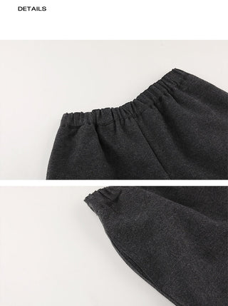 wool wide shorts