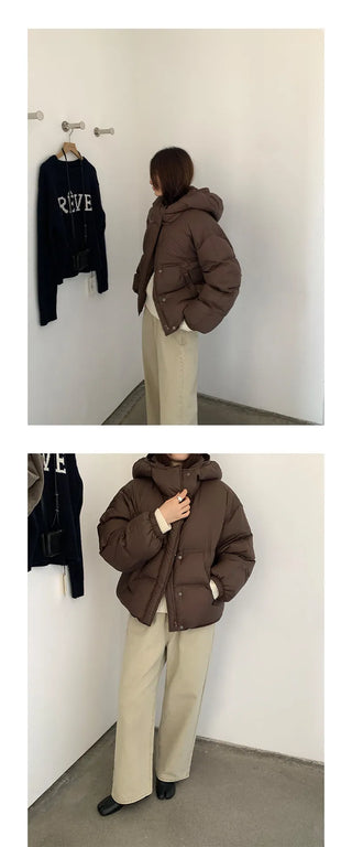 hooded down jacket