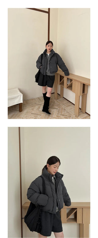 hooded puffer jacket