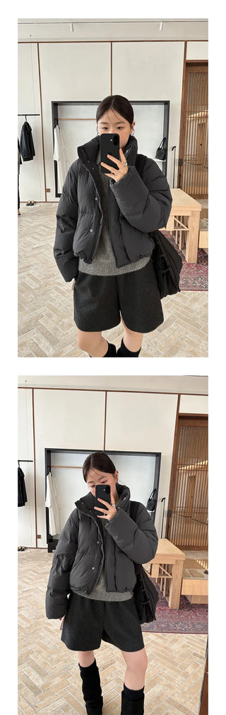 hooded puffer jacket