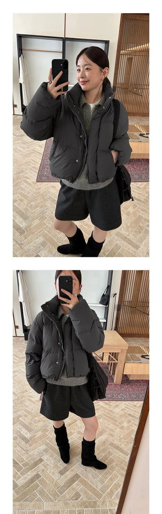 hooded puffer jacket