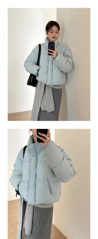 hooded puffer jacket