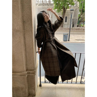 plaid wool coat