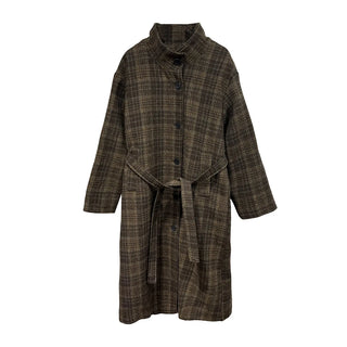 plaid wool coat