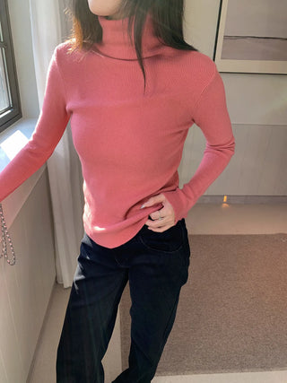 turtleneck slim sweater