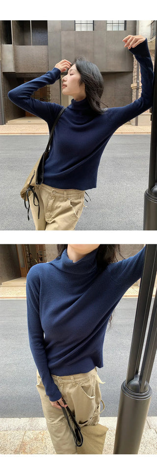 turtleneck slim sweater