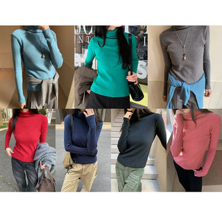 turtleneck slim sweater