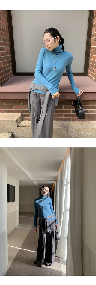 turtleneck slim sweater