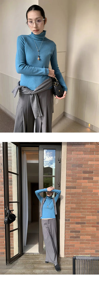 turtleneck slim sweater