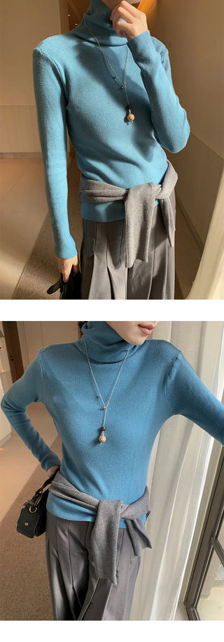 turtleneck slim sweater