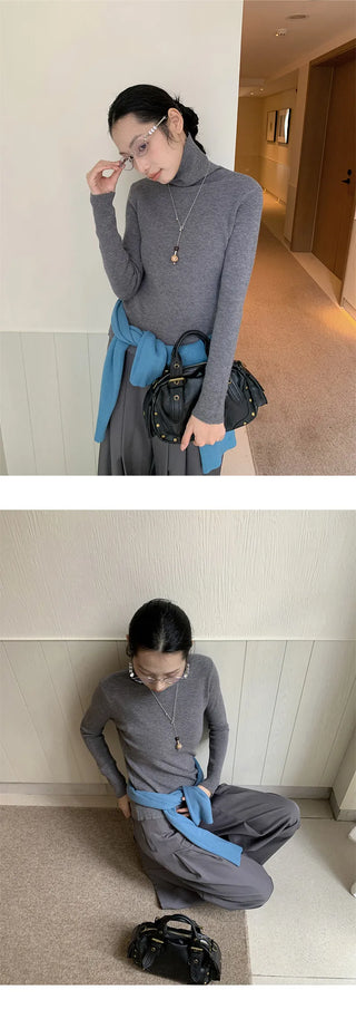 turtleneck slim sweater