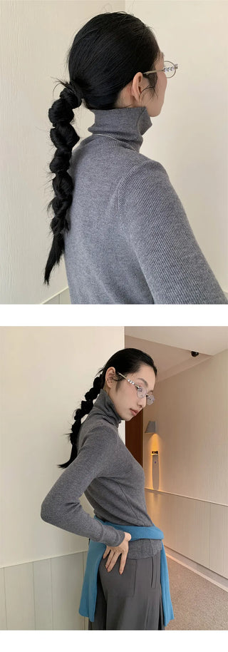 turtleneck slim sweater