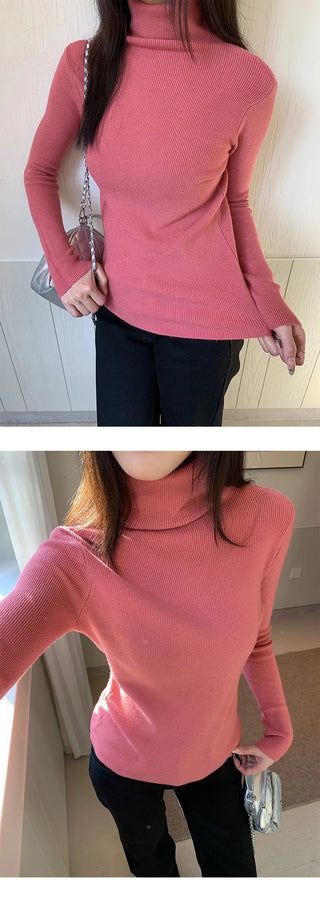 turtleneck slim sweater