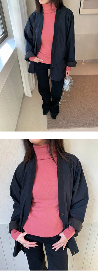 turtleneck slim sweater