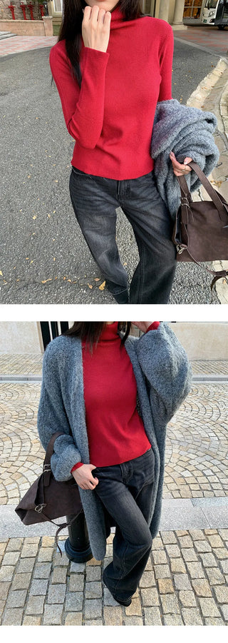 turtleneck slim sweater