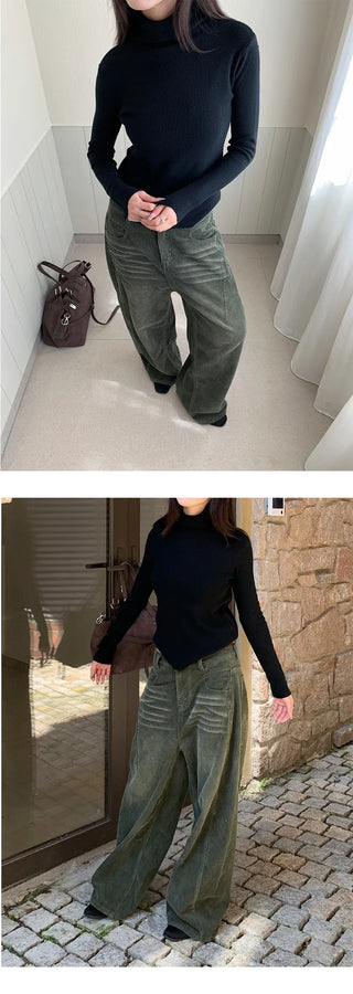 turtleneck slim sweater