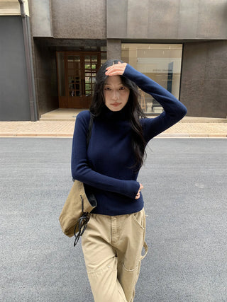 turtleneck slim sweater