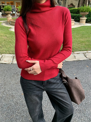 turtleneck slim sweater